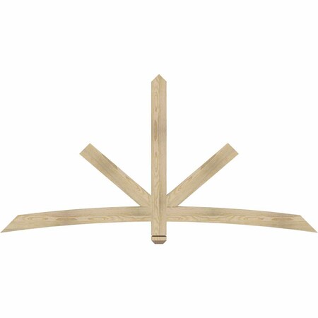 Ekena Millwork Alberta Rough Sawn Timber Gable Bracket, Douglas Fir, 84"W x 42"H x 2"D x 4"F, 12/12 Pitch GBW084X42X0204ALB00RDF